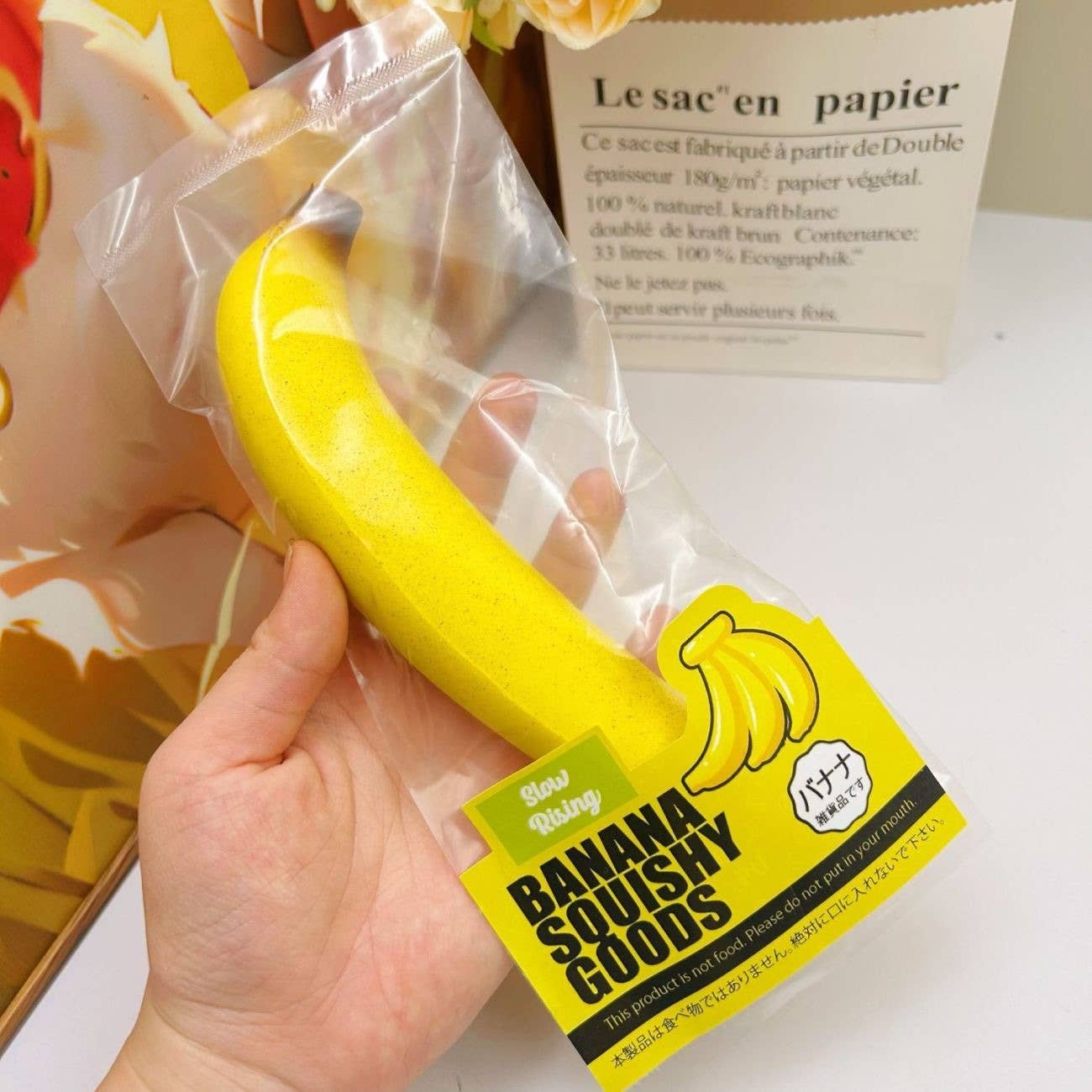 Banana Squishy Squeeze Toy Fidget Toy: Green