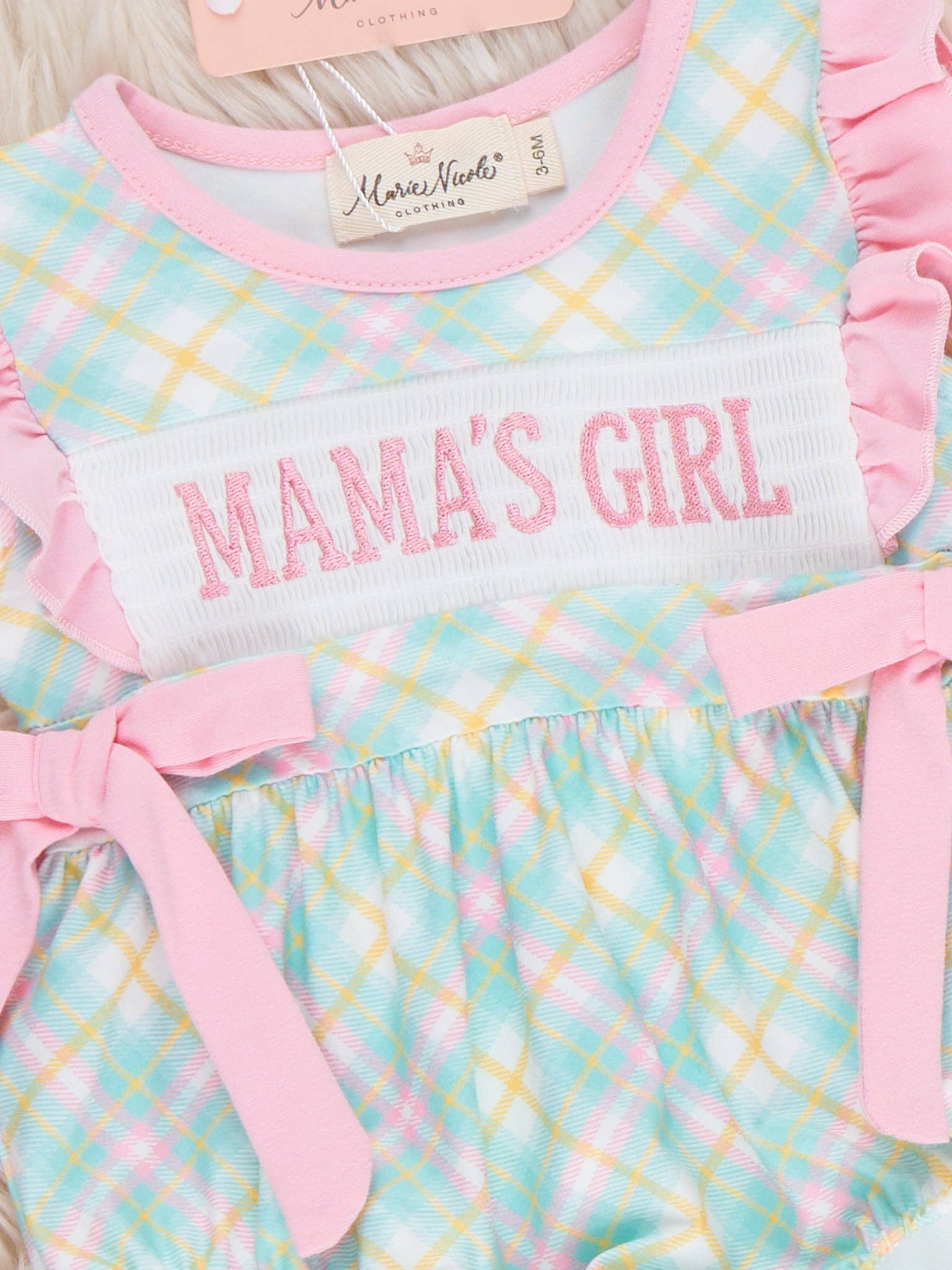 Mama’s Girl Pastel Plaid Bubble