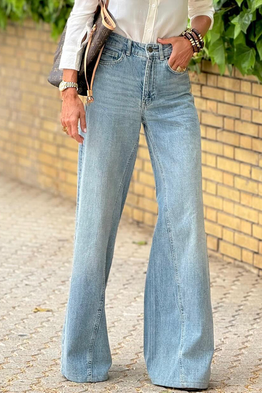 Extra Wide Leg High Waist Jeans