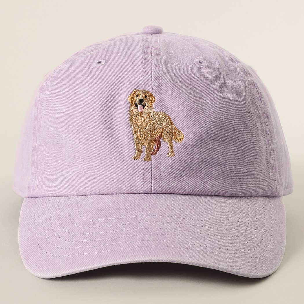 Golden Retriever Embroidered Pigment Dyed Baseball Cap: BLUEMINT