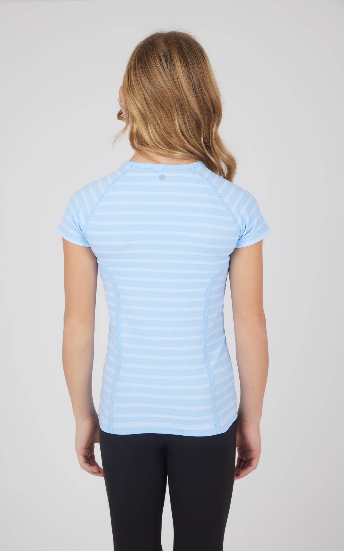 Girls Stripe Seamless Crewneck Short-Sleeves Everyday Tee : DUTCH CANAL