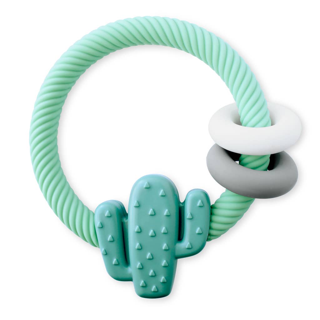 Ritzy Rattle™ Silicone Teether Rattles: Rainbow