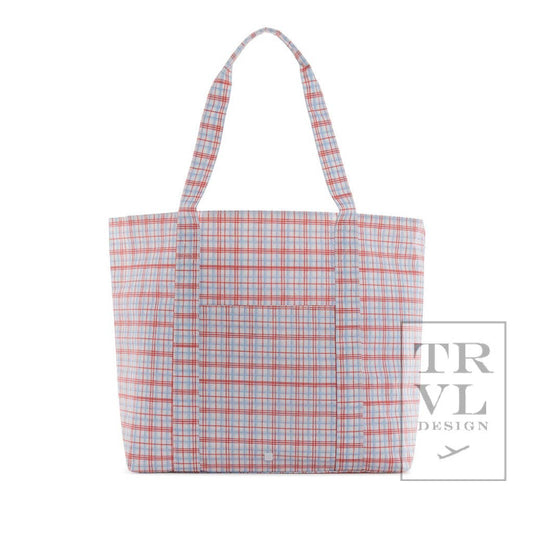 Jumbo Tote - X-large Tote Classic Plaid Red: Classic Plaid Red