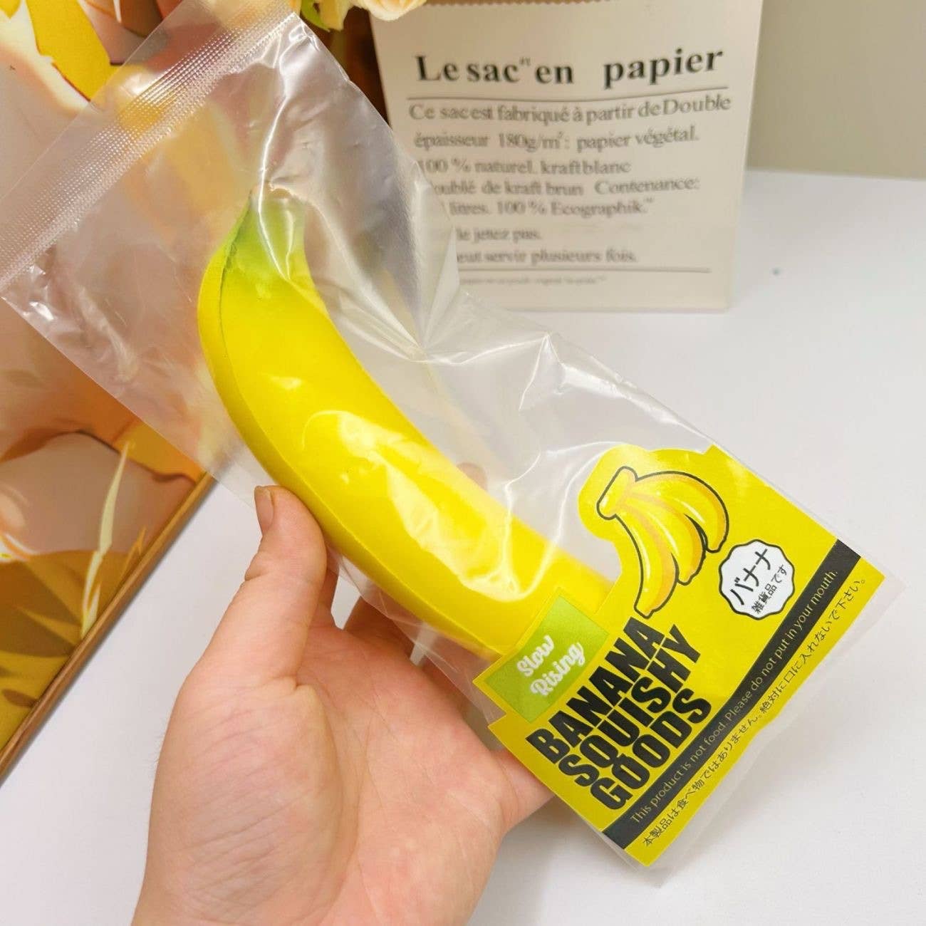 Banana Squishy Squeeze Toy Fidget Toy: Green