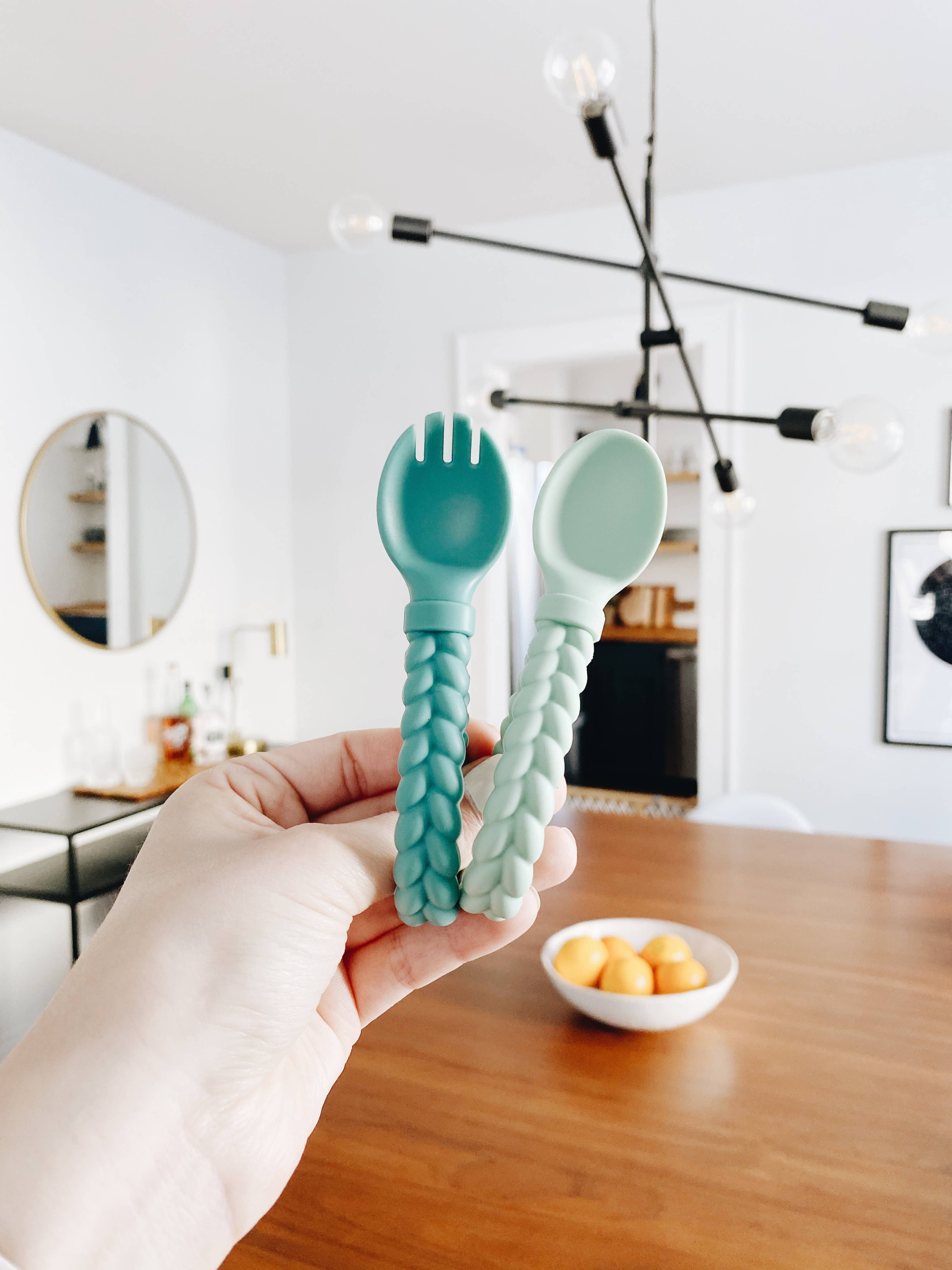 Sweetie Spoons™ Spoon + Fork Set: Pink