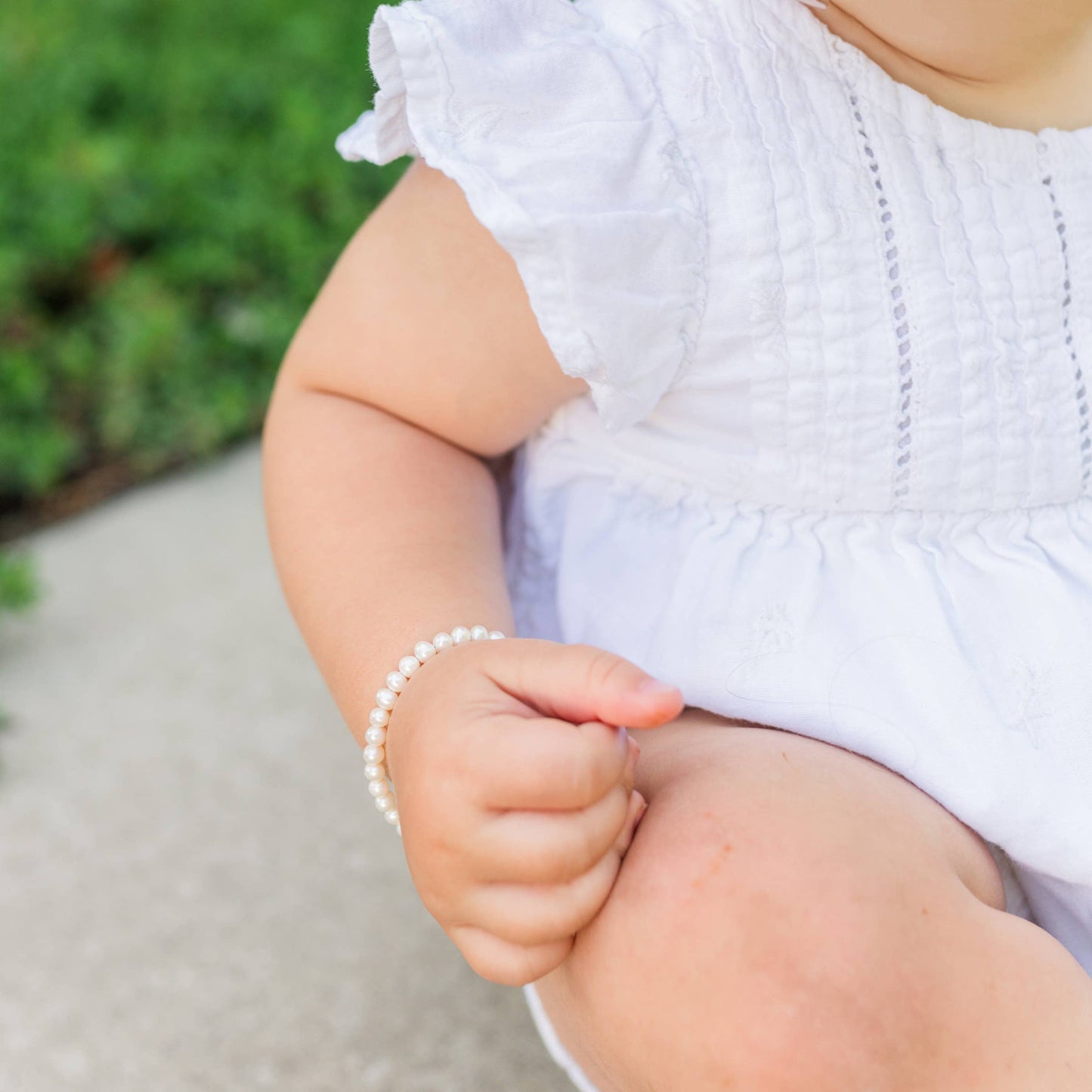 Kids Sterling Silver Freshwater Pearl Baby Girl Bracelet