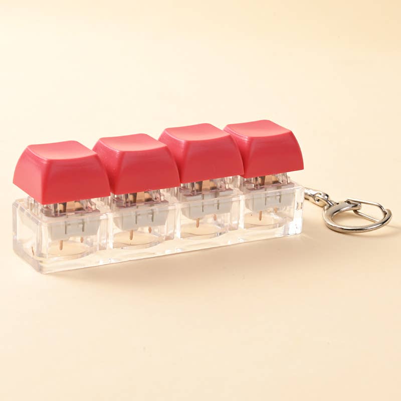 Keyboard Fidget Keychain Fidget Stress Relief Sensory Toy: Blue