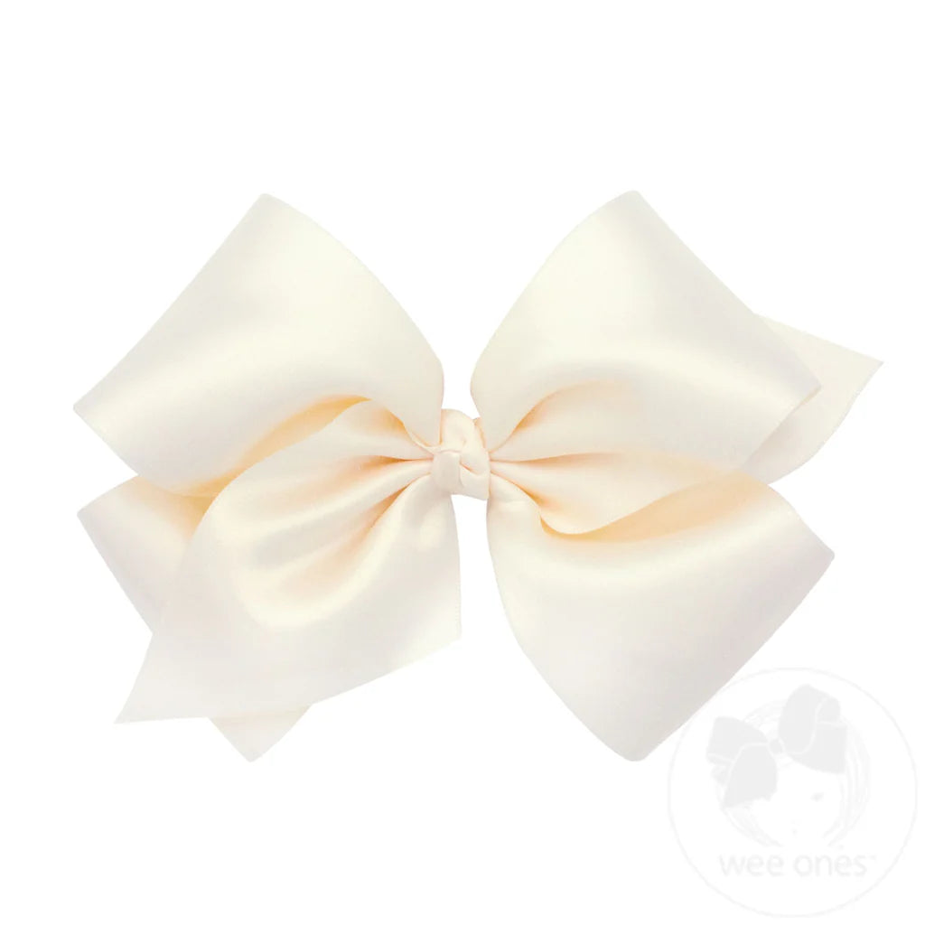 French Satin Ecru Bow
