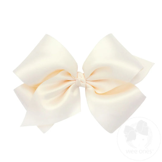 French Satin Ecru Bow