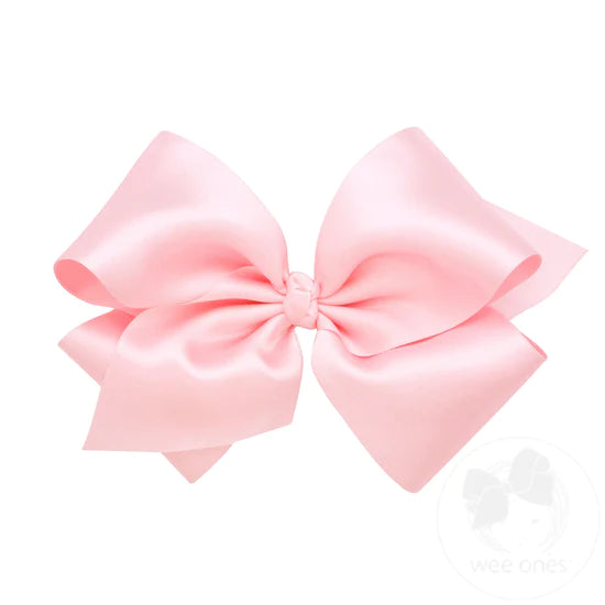 French Satin Pink Bow