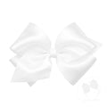 French Satin White Bow