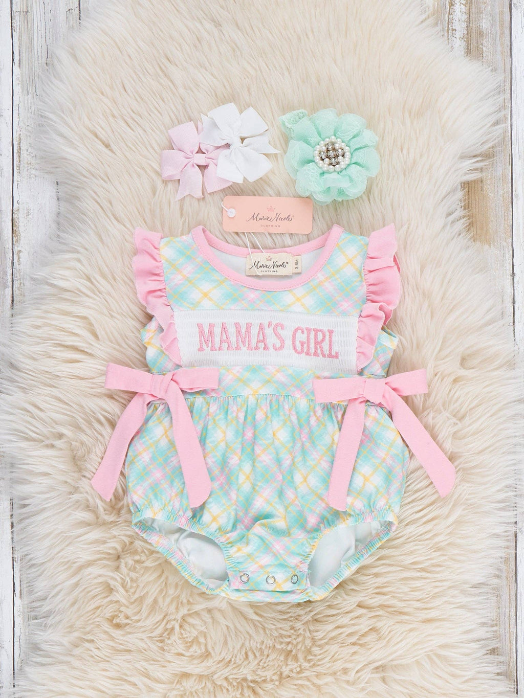 Mama’s Girl Pastel Plaid Bubble