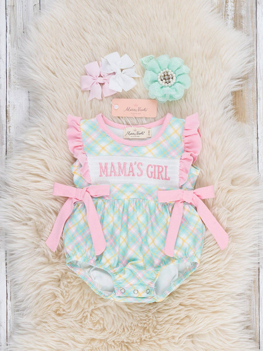 Mama’s Girl Pastel Plaid Bubble