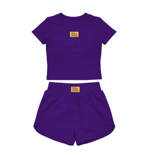 Purple Bulldog Label Set