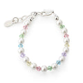 Sterling Silver Multi Crystal Pearl Baby & Kids Bracelet: Medium 1-5 Years