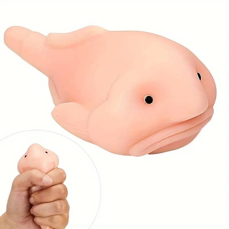 Pink Blobfish Squishy Stress Relief Squeeze Toy Fidget Toy