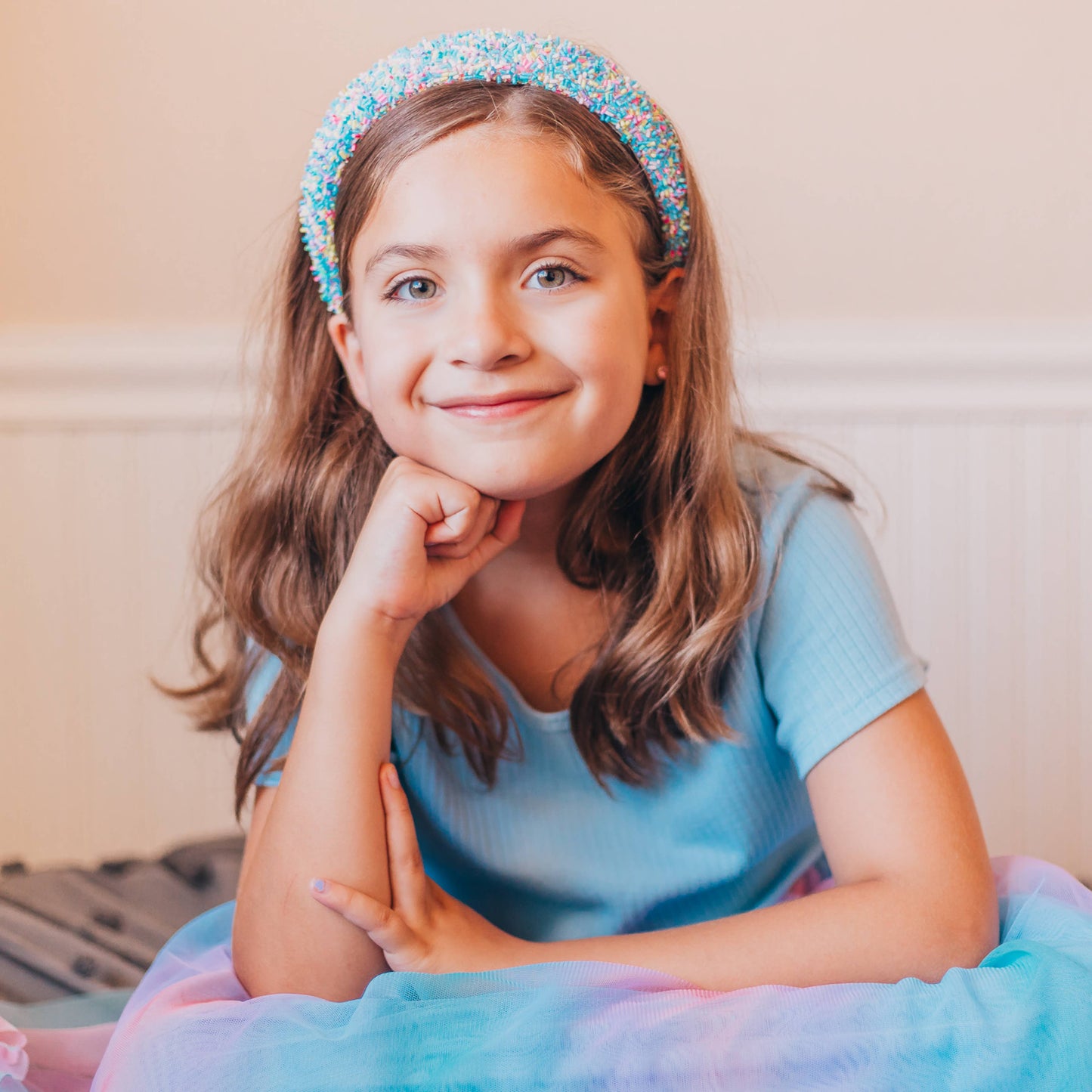 Padded Sprinkles Headband: Hot Pink