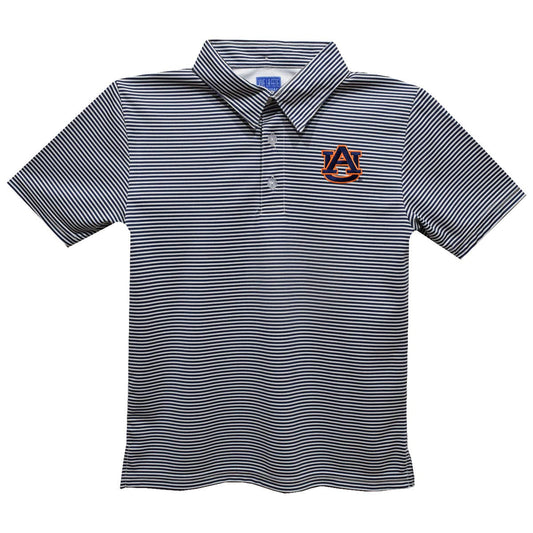 Auburn Tigers  Navy Stripes Polo