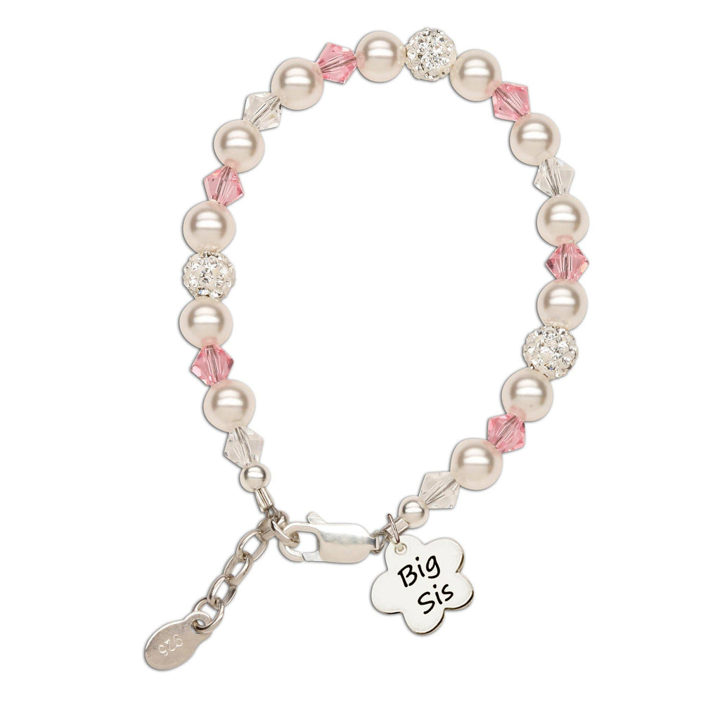 Big Sis (Flower) Sterling Silver Big Sister Kids Bracelet