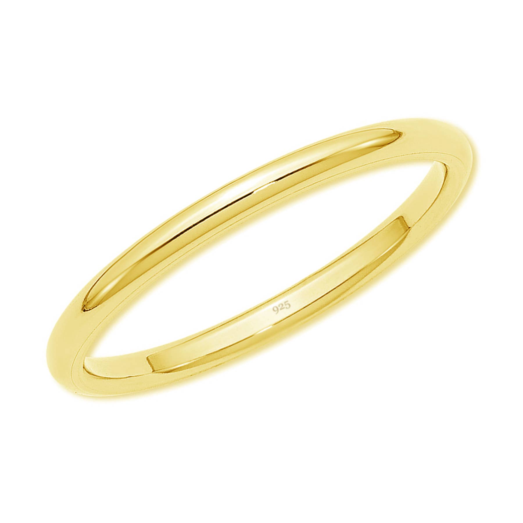 14K Gold-Plated Gold Band Baby Ring - 2mm Band