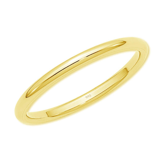 14K Gold-Plated Gold Band Baby Ring - 2mm Band