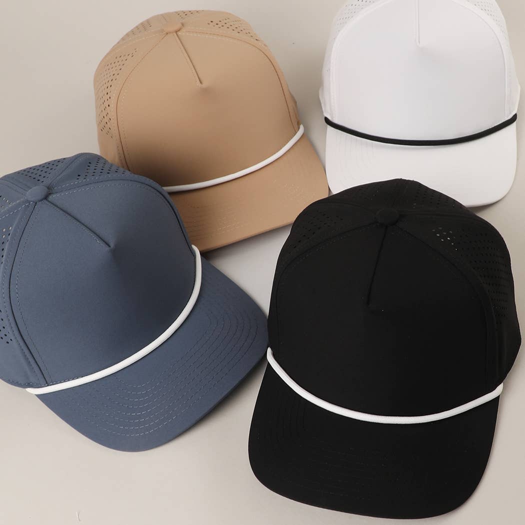 Solid Color 5 Panel Premium Materials Trucker Hat: NAVY/WHITE / One Size