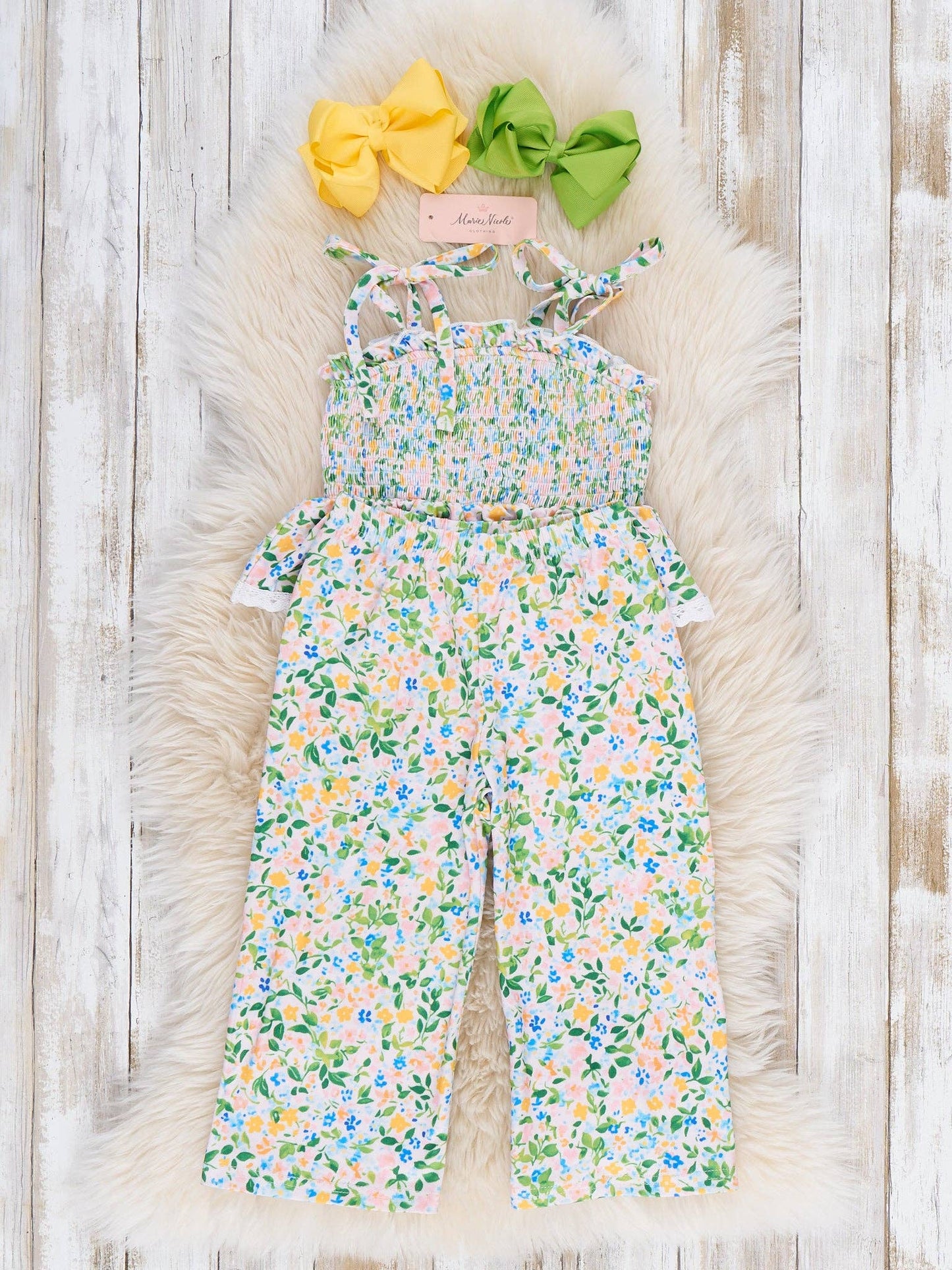 Flowerfield Smocked Ruffle Set