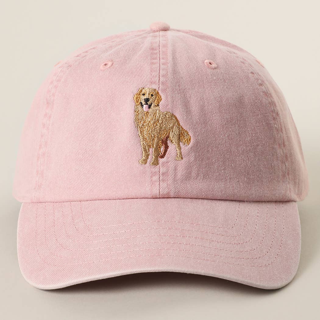 Golden Retriever Embroidered Pigment Dyed Baseball Cap: BLUEMINT