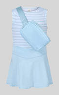 Little Girls Tank, Crossover Skort, Fanny bag Set: NANTUCKET BREEZE (P#NAK)