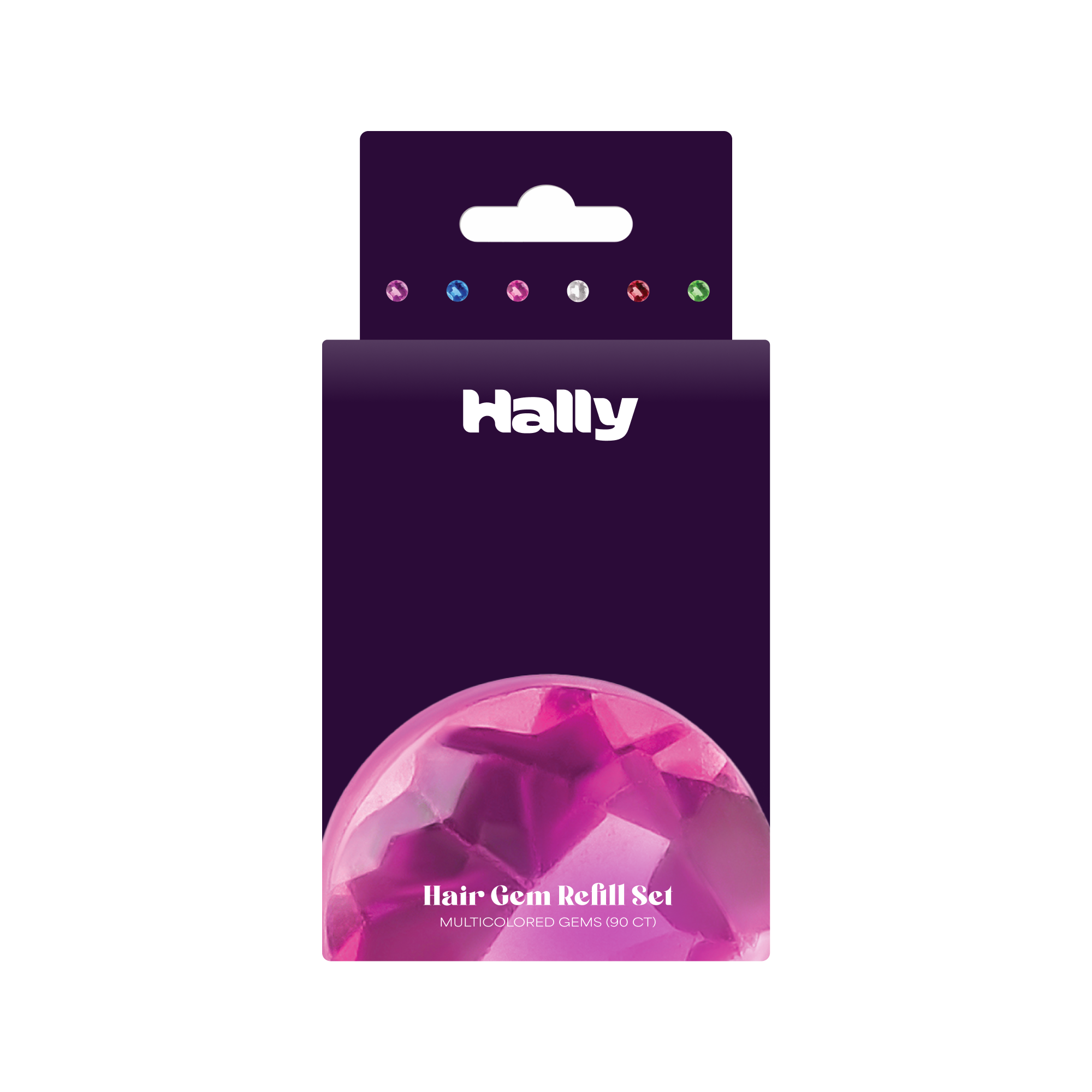 Hally Gem Pen Multi-Colored Refill - 90 Count: Glittery
