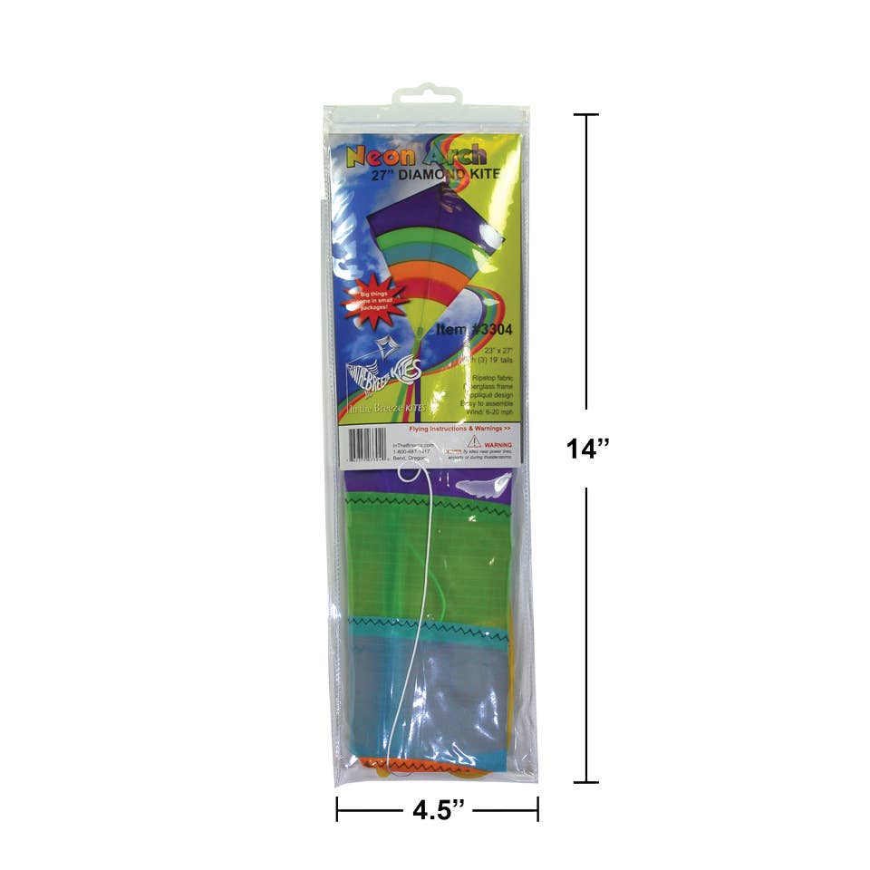 Neon Arch 27" Diamond Kite (Optimized for Shipping)