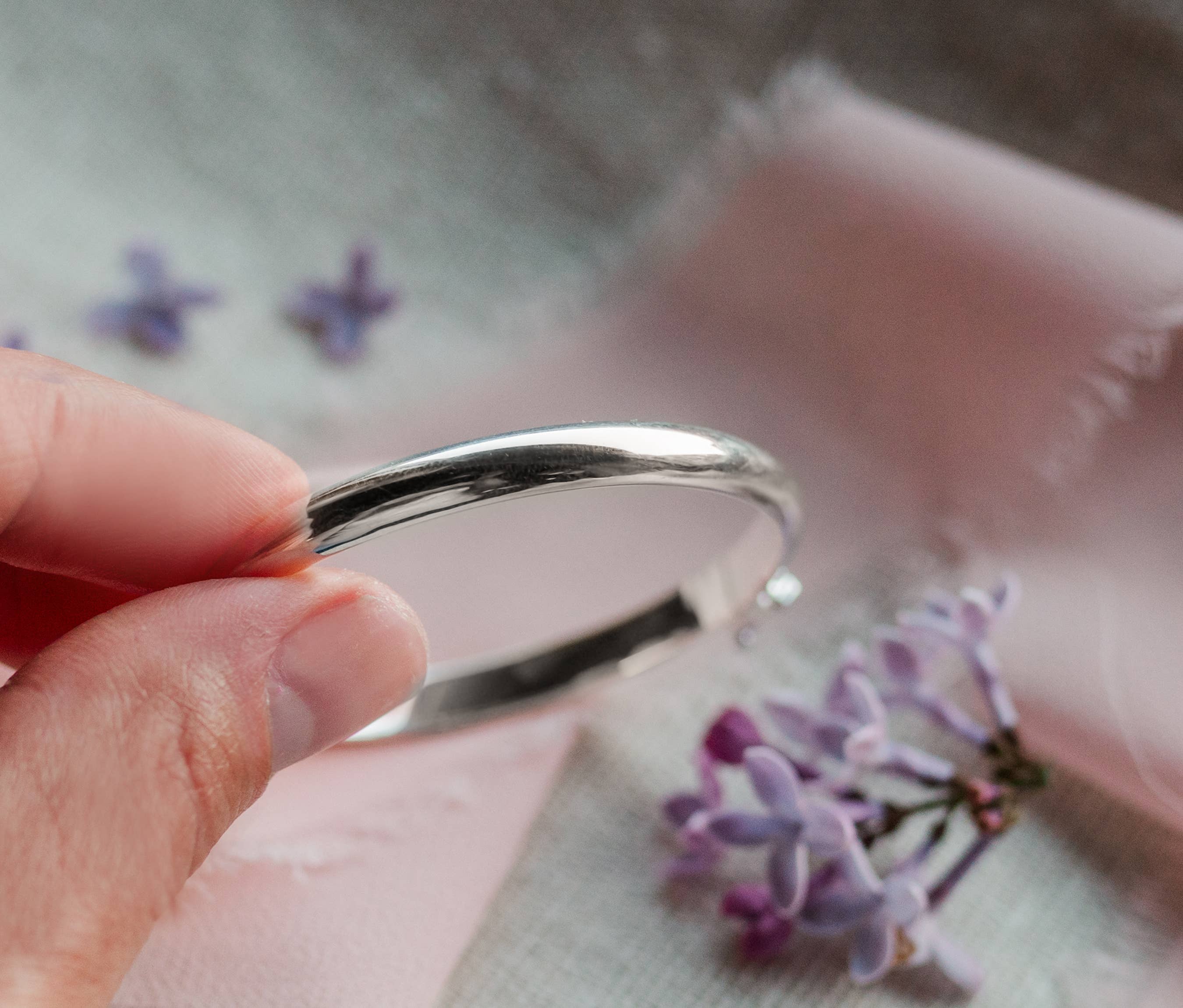 Classic Silver Bangle Bracelets  0-12m