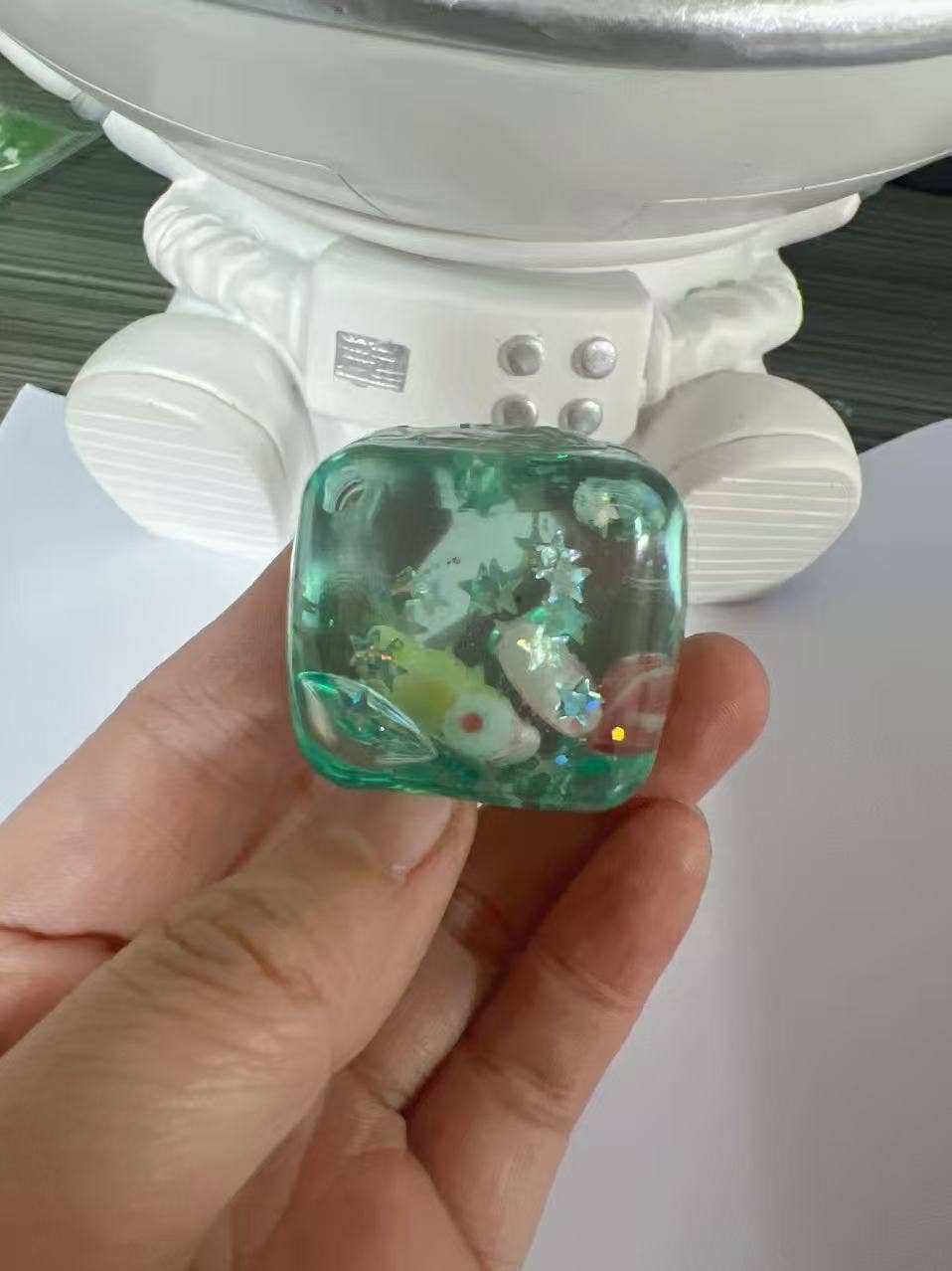 Seashell nice Cube Squishy Stress Relief Toy Fidget Toy: 4.5cm