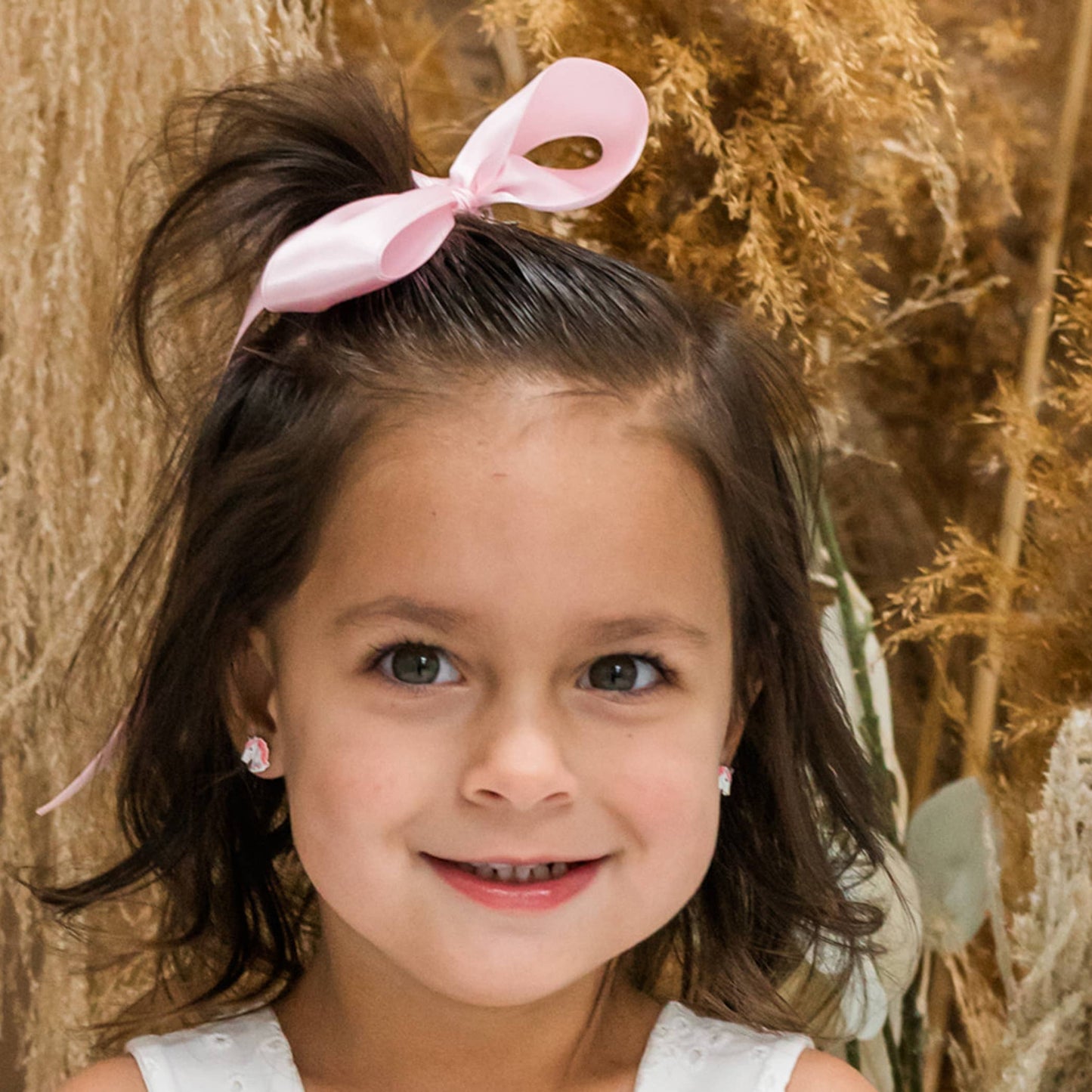 Sterling Silver Girls Stardust Unicorn Earrings for Kids