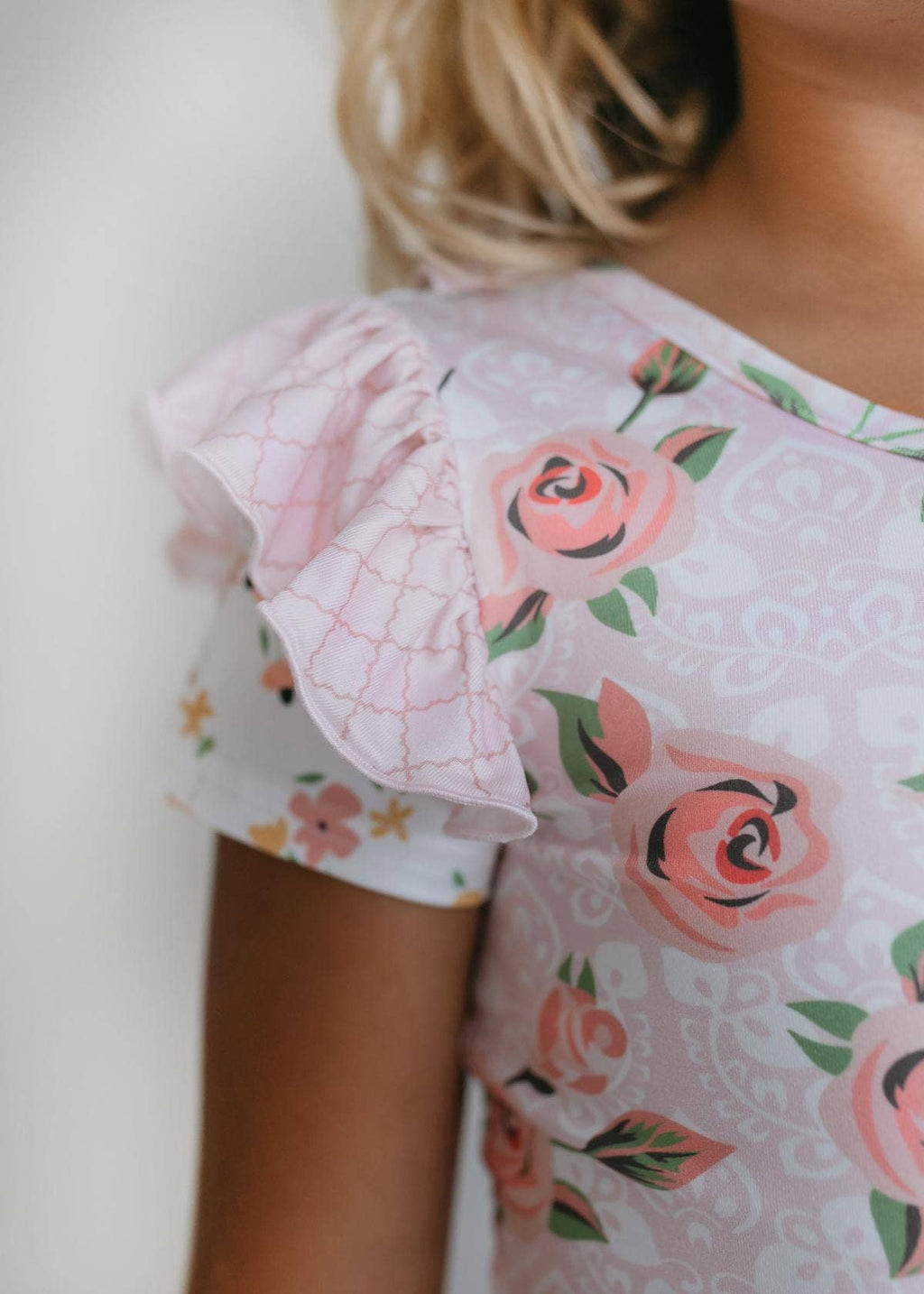 Pale Pink Rose Skirted Leotard