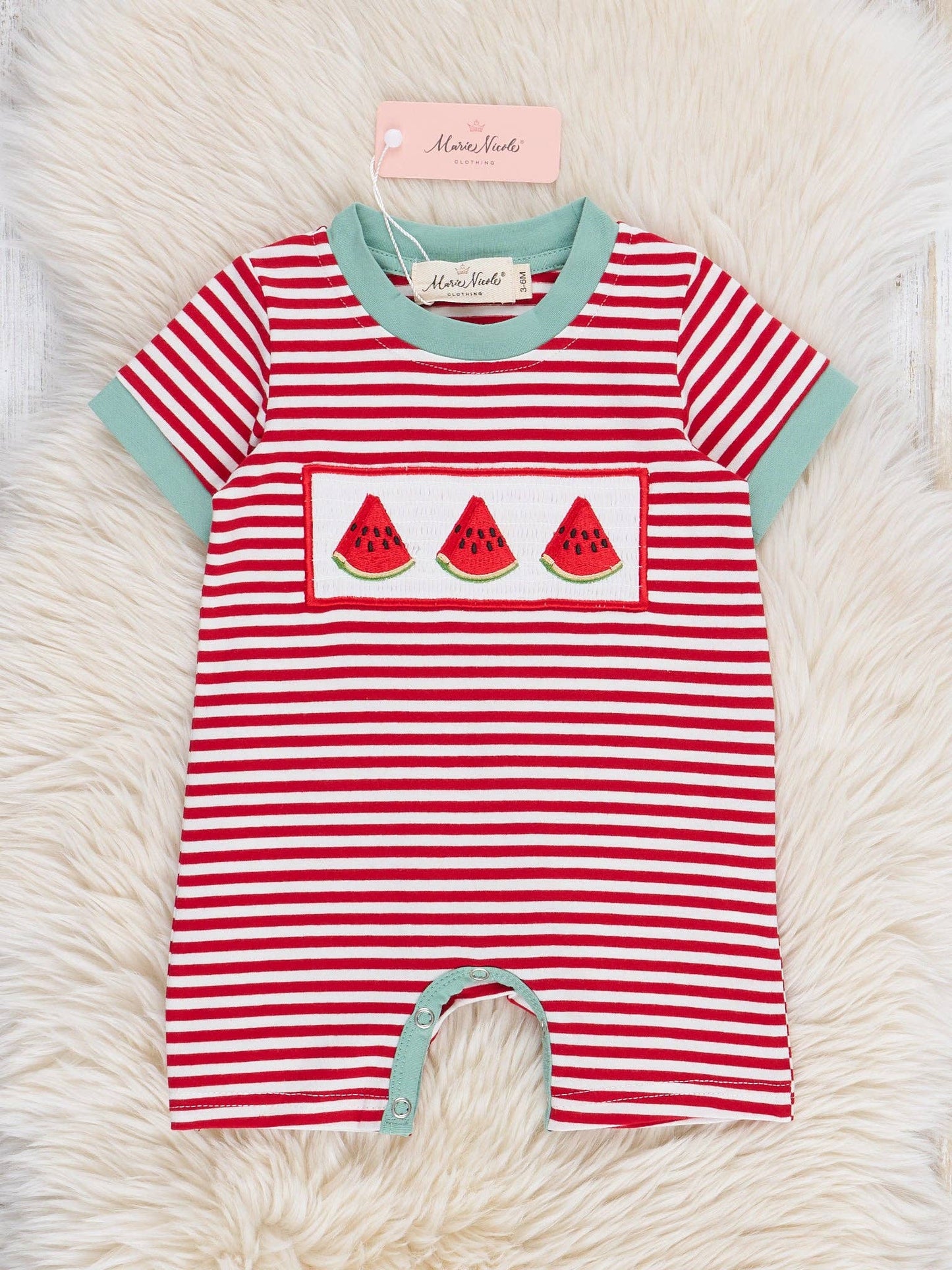 Watermelon Stripes Romper