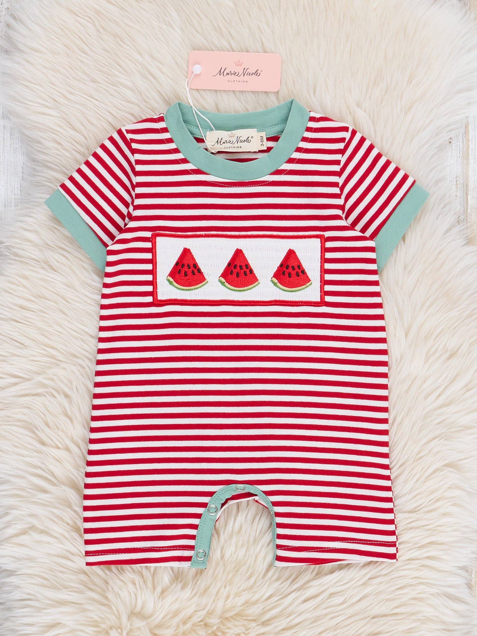 Watermelon Stripes Romper