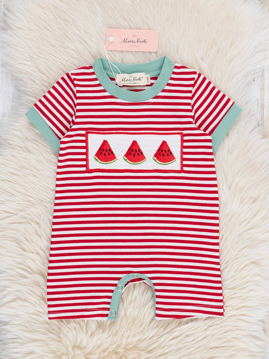 Watermelon Stripes Romper