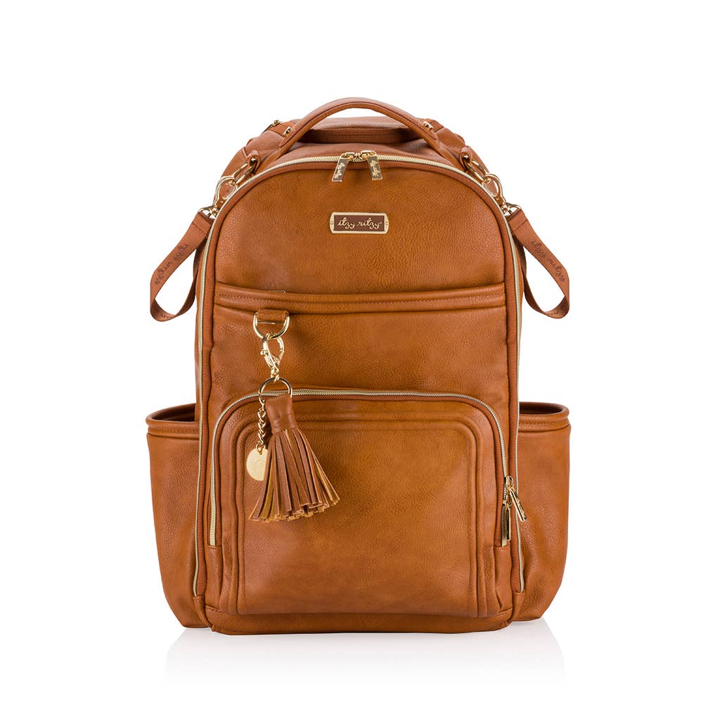 Cognac Boss Plus™ Backpack Diaper Bag