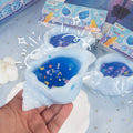 Silicone Realistic Conch Shell Squeeze Toy: Blue