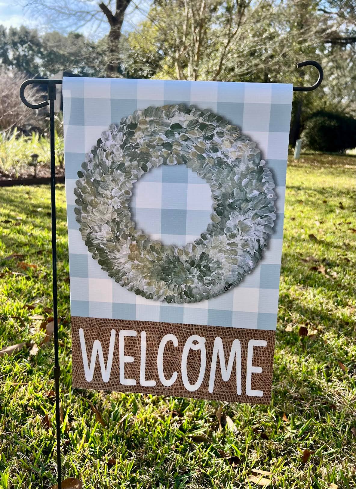 Garden Flag: Welcome Boxwood