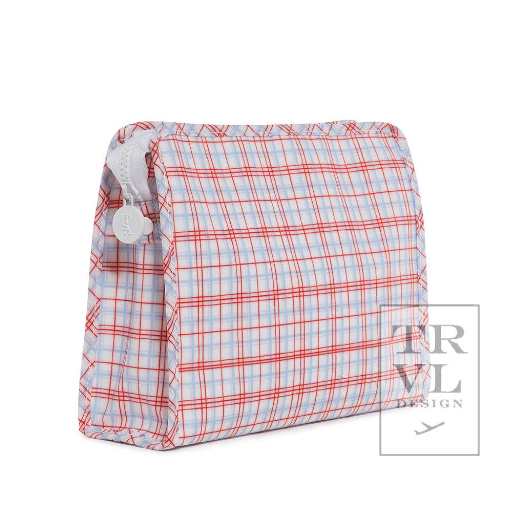 Roadie Large - Classic Plaid Red Zip Pouch