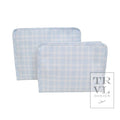 Roadie Medium - Pimlico Plaid Blue Zip Pouch: Pimlico Plaid Blue