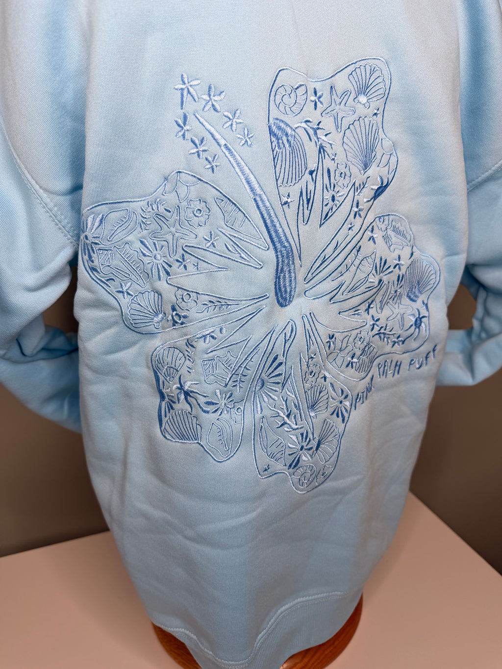 Embroidered PPP Sweatshirt: Hibiscus