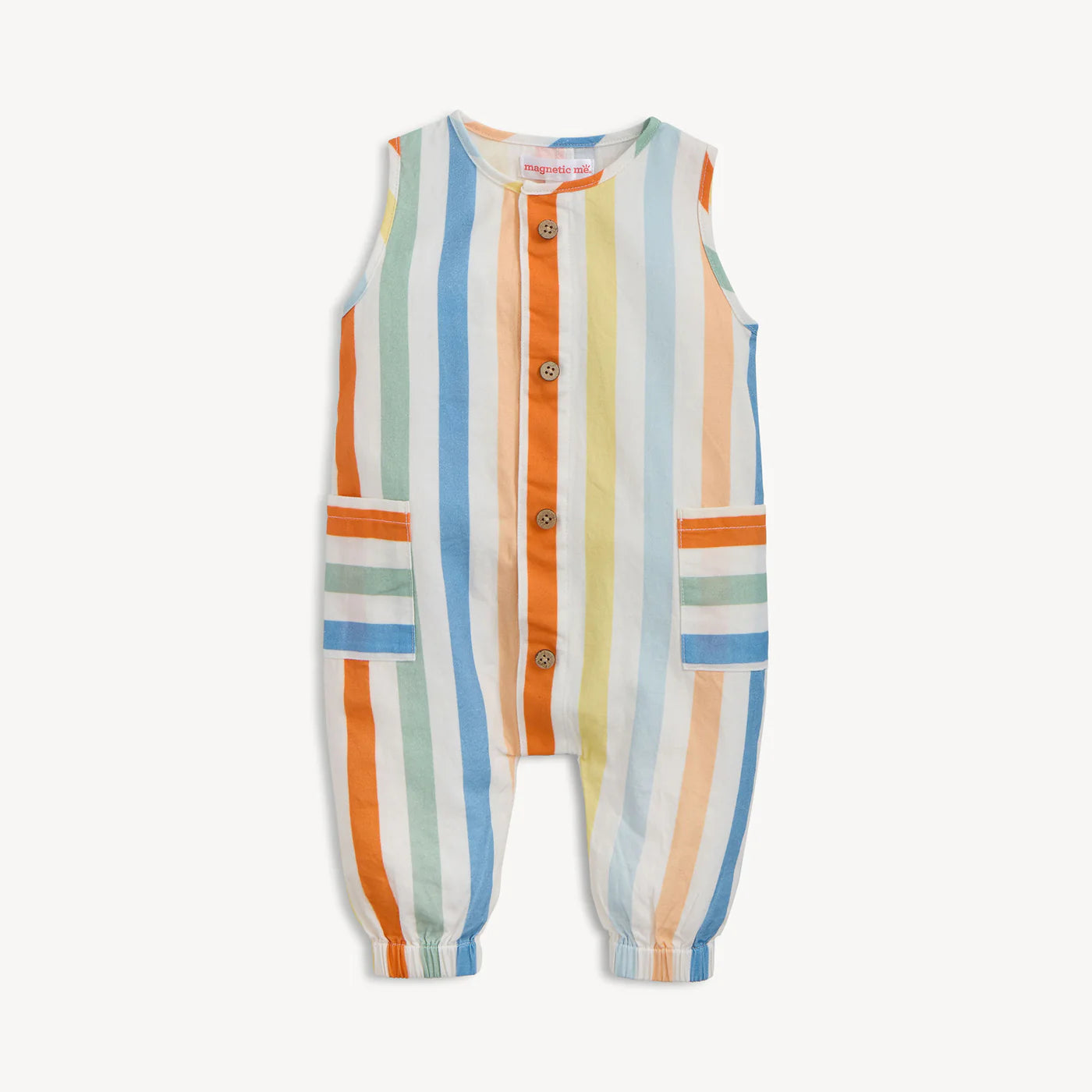 Multi Stripe Sleeveless Pant Romper