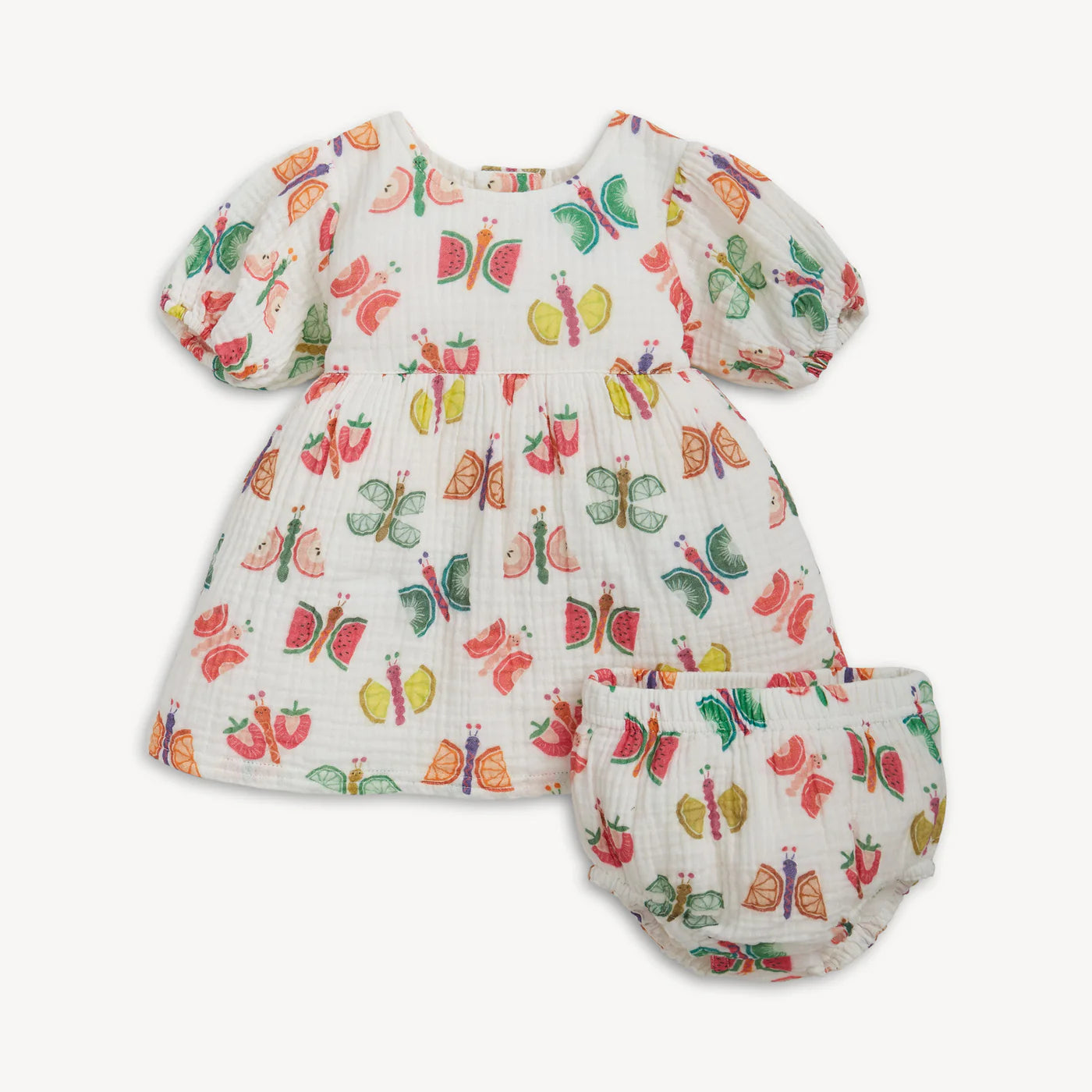 Fruit Flies Woven Dress w/ Bloomer