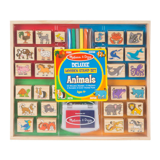 Deluxe Wooden Stamp Set: ANIMALS