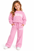 Jesus Mock Neck Set-Pink