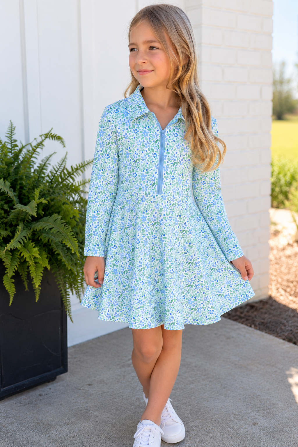 Blue Floral Dress