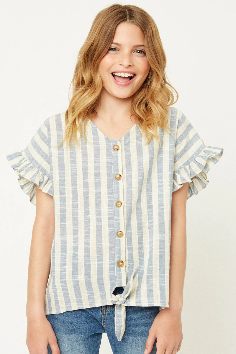 Stripe Linen Button-Down